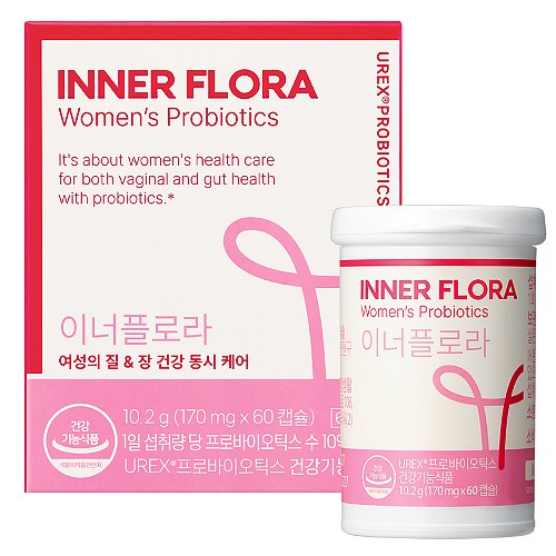 유한양행 뉴오리진 이너플로라 UREX 프로바이오틱스 170mg 60캡슐 (11개)_이미지