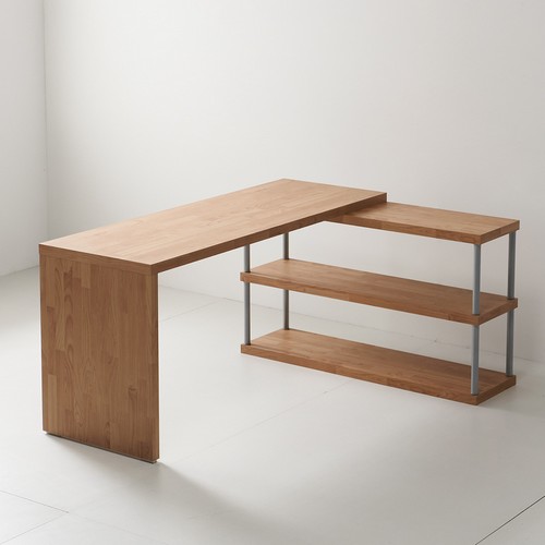 엣지퍼니처 페로 스틸 2단 책장 책상 (1200x550)