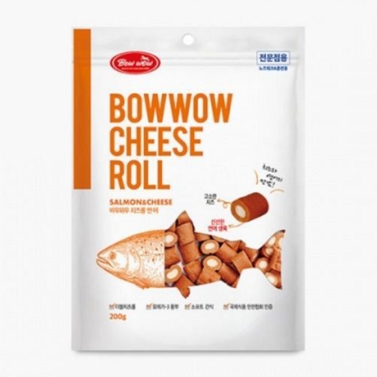 바우와우 치즈롤 연어 200g
