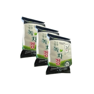 성경식품 지도표성경김 녹차 식탁김 17g (3개)_이미지