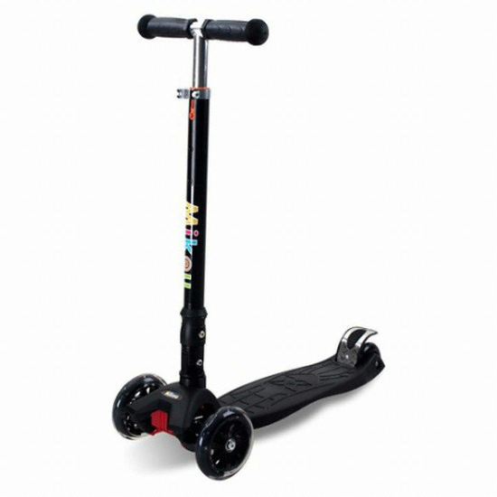 블루초이스 미코우 접이식 아동용 발광 킥보드 (블랙)_이미지