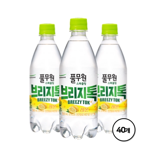 풀무원샘물 브리지톡 레몬 탄산수 500ml (40개)_이미지