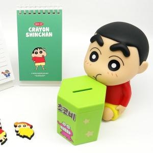 레토지엠에스 레토 짱구 피규어 초코비 연필꽂이 저금통 겸용 필기구 데스크 정리함_이미지
