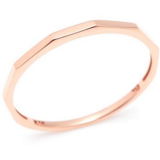 비앤비골드 14K 슬림 1.1mm 각면 하프밴드 실반지 NPR29762