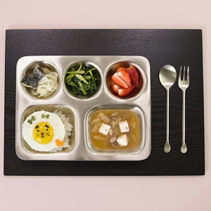 한국유기 전통 유기그릇 놋그릇 유아 식판_이미지