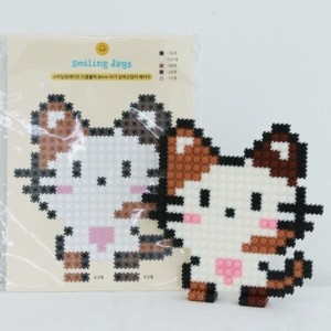 [불명] 디폼 블럭 도안 만들기 DIY KIT 삼색 고양이