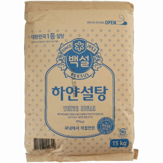 백설 하얀설탕 15kg (4개)_이미지