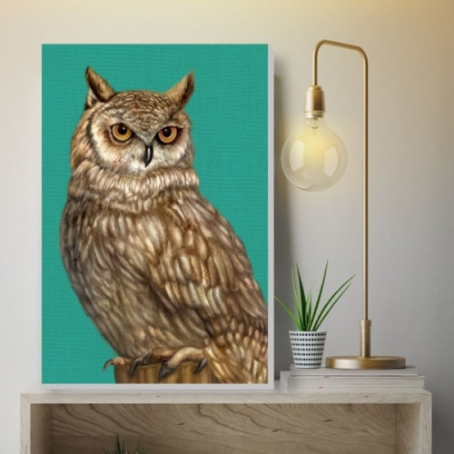 부엉이그림 액자 50G OWL5 풍수그림 돈들어오는