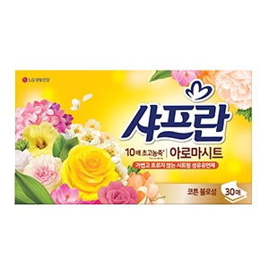 LG생활건강 샤프란 아로마시트 코튼블로섬 50매 (1개)