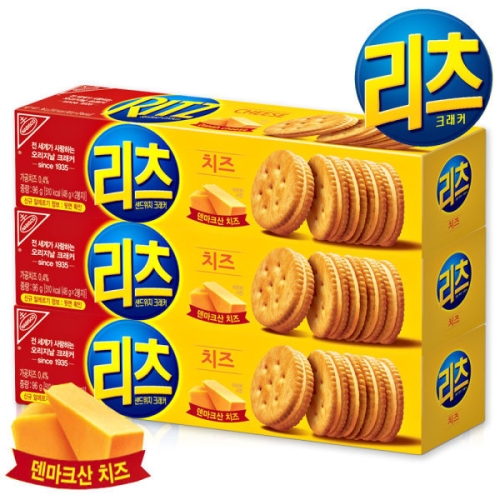 동서식품 리츠 치즈 샌드위치 크래커 96g (3개)_이미지