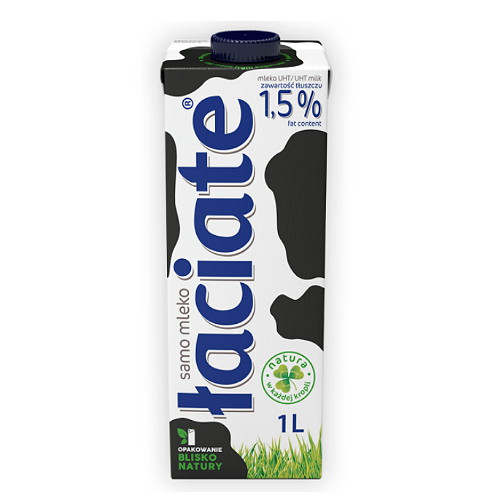 MLEKPOL LACIATE 와치아테 우유 1.5% 1L (멸균) (12개)