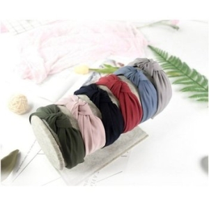 오너클랜 여성 예쁜 매듭 모양 포인트 패브릭 데일리 헤어밴드 WB5D783_이미지