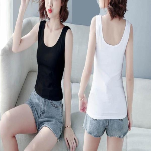 ONM 여자 기본 U넥 나시티 여름 이너 런닝 신축성 민소매 S10764587