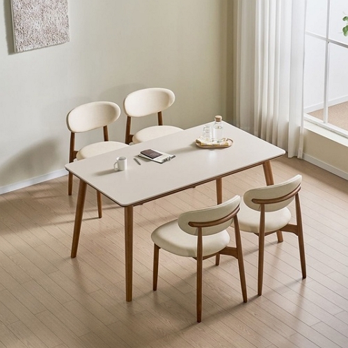 히트가구 CZ2383 세라믹 원목 식탁 1400