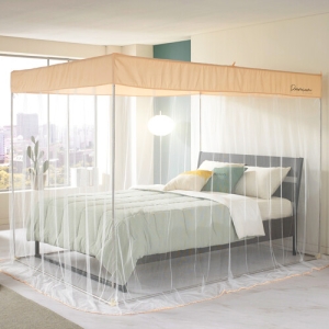 시그니처 사각 모기장 세트 퀸킹/침대 캐노피 대형 아기 유아 여름 방충망 텐트