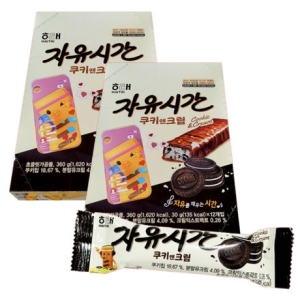 해태제과 자유시간 쿠키앤크림 30g (24개)_이미지