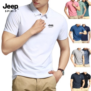JEEP SPIRIT 여름 캐주얼 반팔 카라 티셔츠 속건 통기성 반소매 JP1199