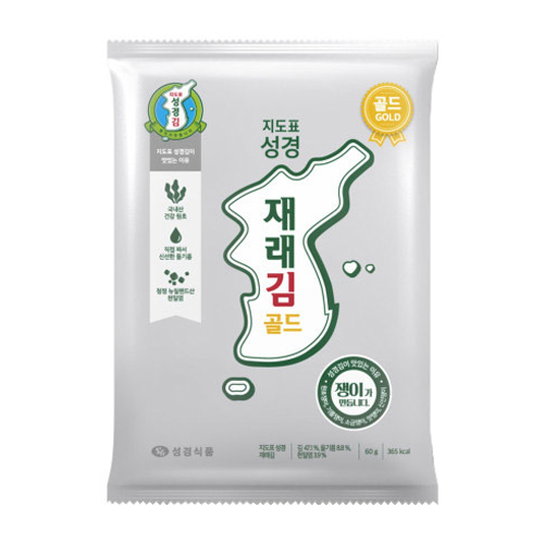 성경식품 지도표성경김 재래식 성경김 골드 60g (4개)_이미지