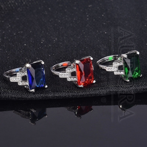 사파이어 루비에머랄드 Moissanite 반지 BAN-2548