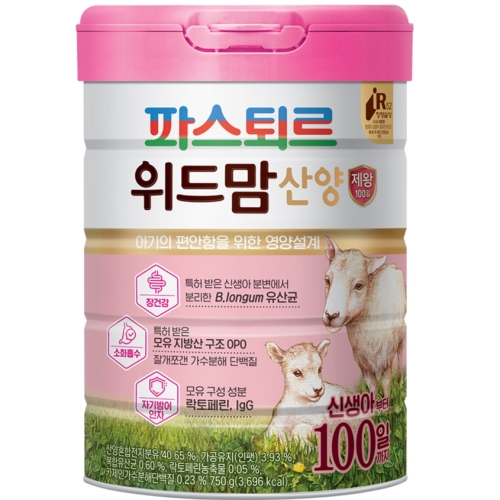 파스퇴르 위드맘 산양 100일 제왕 750g (1개)