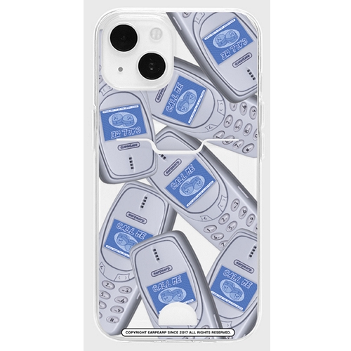 바이인터내셔널 어프어프 아이폰XR RETRO CELLPHONE 카드수납 젤리 케이스_이미지