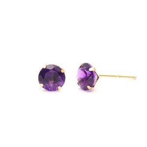 다미젬 14K 2월 천연자수정 귀걸이  2062701_이미지