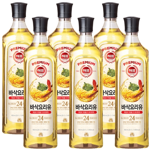  해표 바삭 요리유 900ml [6개]