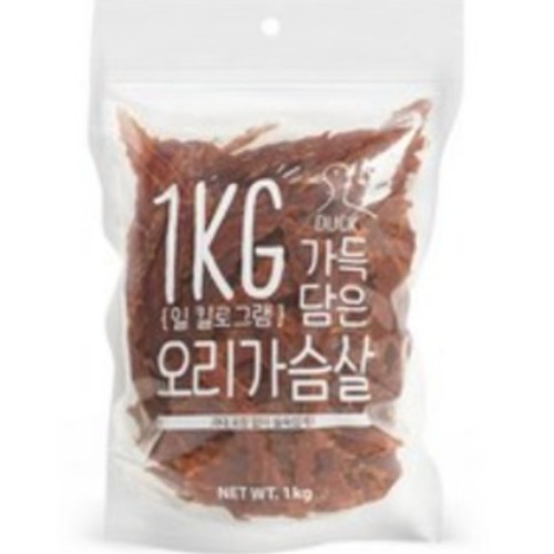 펫원 더주스 슈퍼츄 일킬로그램 가득 담은 오리가슴살 1kg