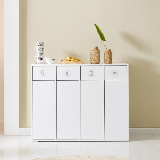 파로마 슬림 4칸 E0 분리수거함 수납장 1060