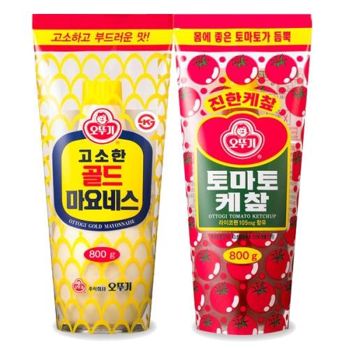 오뚜기 토마토 케찹 800g + 골드 마요네즈 800g 1세트