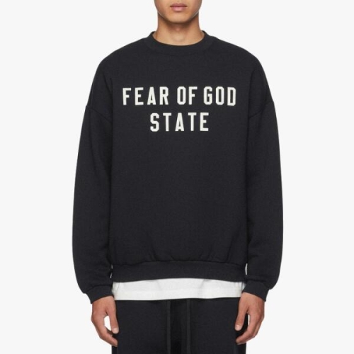 에센셜 90s 플리스 기모 맨투맨 젯블랙 149313534_이미지