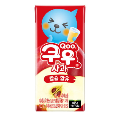 코카콜라음료 미닛메이드 쿠우 사과 칼슘 함유 195ml (24개)
