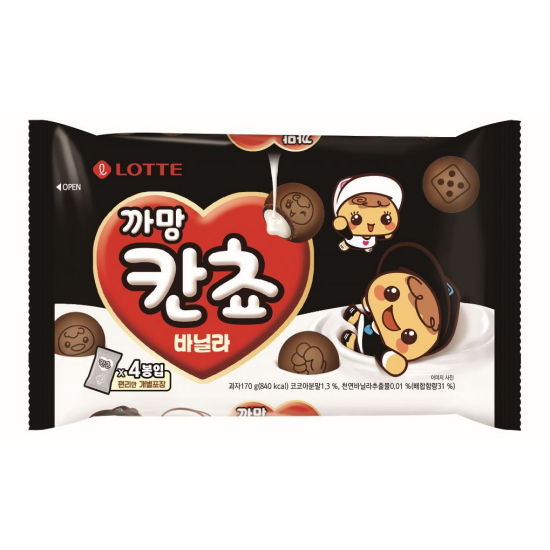 롯데웰푸드 까망 칸쵸 바닐라 4개입 170g (1개)