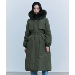 더엣지 THEATG 폭스퍼 야상 롱 구스다운 코트 925441_이미지