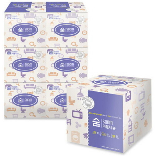 광진산업 숨 미용티슈 80매 (6입) (8팩(48입))