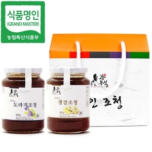 명인 도라지조청 생강조청 600gx2개 도라지청 생강청