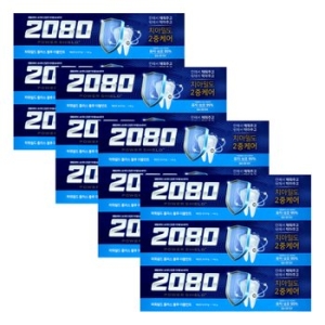 애경 2080 파워쉴드 블루 더블민트 치약 140g (15개)