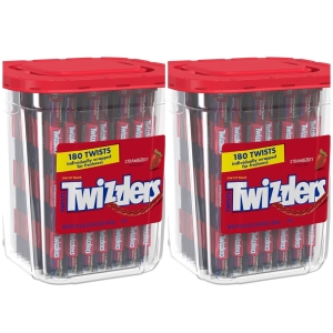 Twizzlers 트위즐러 트위스트 딸기 젤리캔디 180개 1.63kg 2통_이미지