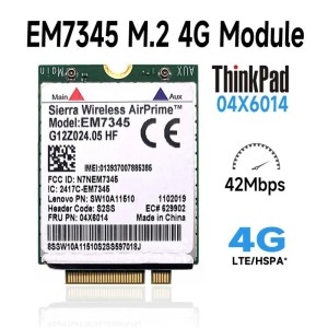 레노버 씽크패드 T440 W540 T440P X240 L540 X250 용 EM7345 4G LTE / HSPA + 모바일 광대역..