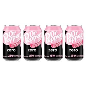 코카콜라음료 닥터페퍼 제로 스트로베리크림향 350ml (4개)_이미지