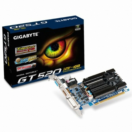 GIGABYTE 지포스 GT520 OVER D3 512MB (TC:1GB) LP