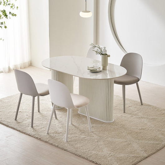 파로마 이즈 블레이 세라믹 타원 템바 식탁 1400