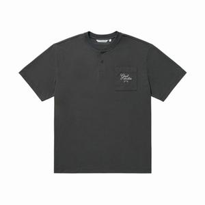 ��Ʃ��� GOALSTUDIO AIR DRY HENLEY NECK BUTTON-UP-CHARCOAL G5MTZ101CH 212185 S