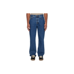 누디진 남성 네이비 터프 토니 데님 진 252078M186003