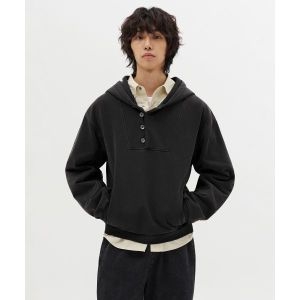 키뮤어 가먼트다잉 버튼 후디 차콜 1873174