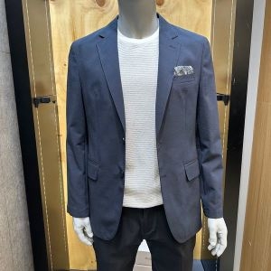 오스틴리드 인천논현 주 파크랜드 네이비 폴리 아이스쿨 스트레치 슬림핏 셋업 자켓 AKC24281S