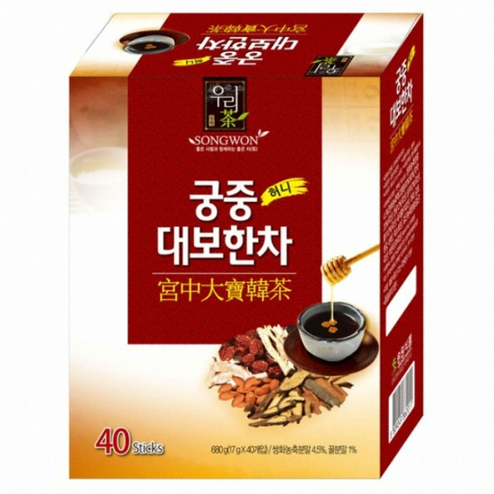 송원식품 우리차 허니 궁중 대보한차 40T이미지입니다. 누르면 해당 게시물로 새창이동합니다.
