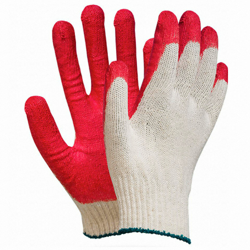 송학표 적색 반코팅 장갑