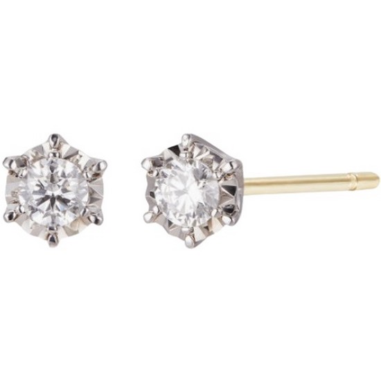 도로시 14K 일루전 랩 다이아몬드 6프롱 귀걸이 1부_이미지