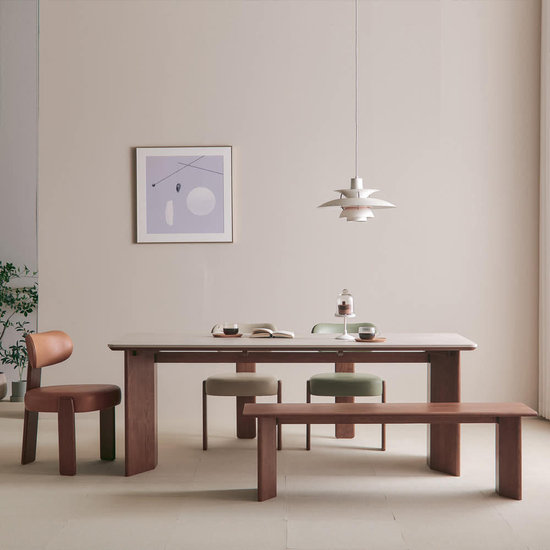 카펜터홈 모아이 애쉬원목 양면 포세린 세라믹 식탁 1800 (의자별도)